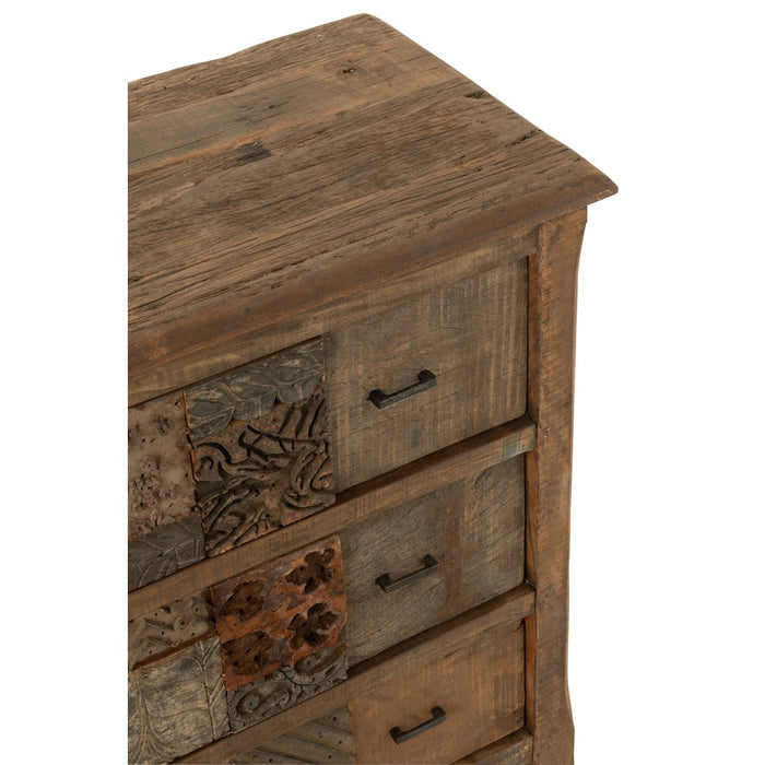 Kast Verouderd hout bruin-Ladenkasten-J-Line