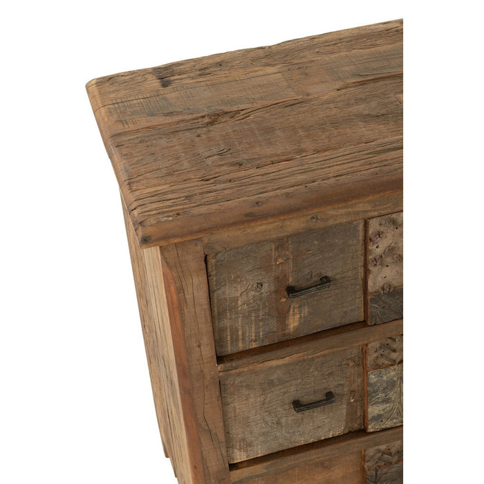 Kast Verouderd hout bruin-Ladenkasten-J-Line