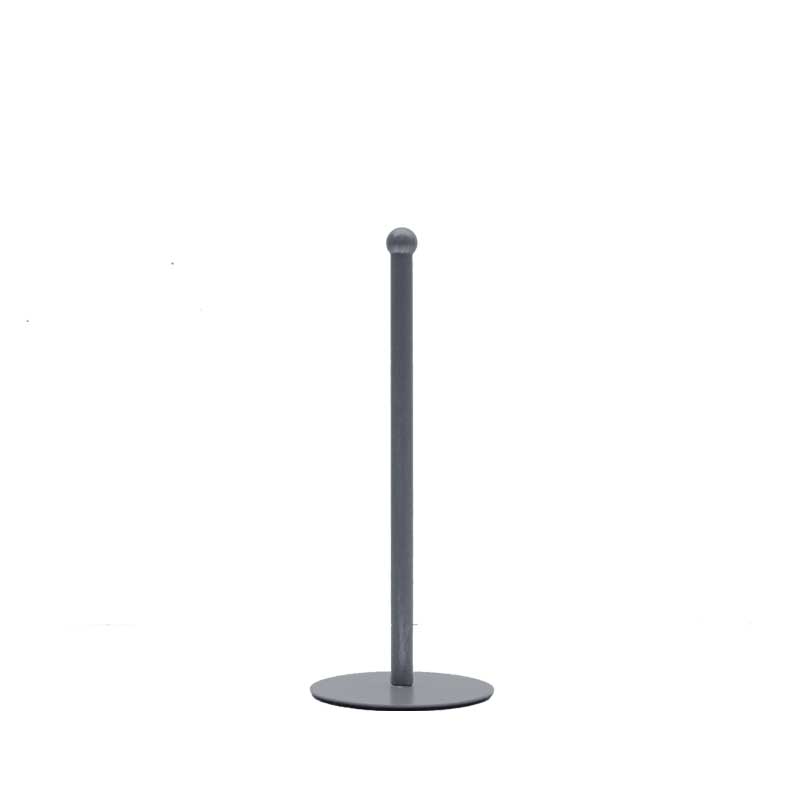 Keukenrolhouder Antiek Grijs Metaal - 13x13x33 cm-Opbergdozen en manden-LABEL51