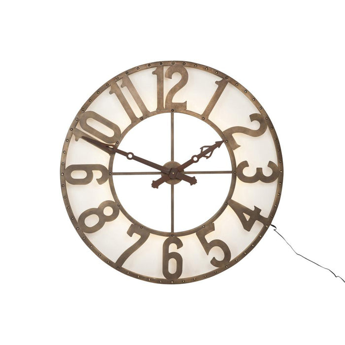 Klok Bruin Clock movement Rond 105 cm-Wanddecoratie-J-Line