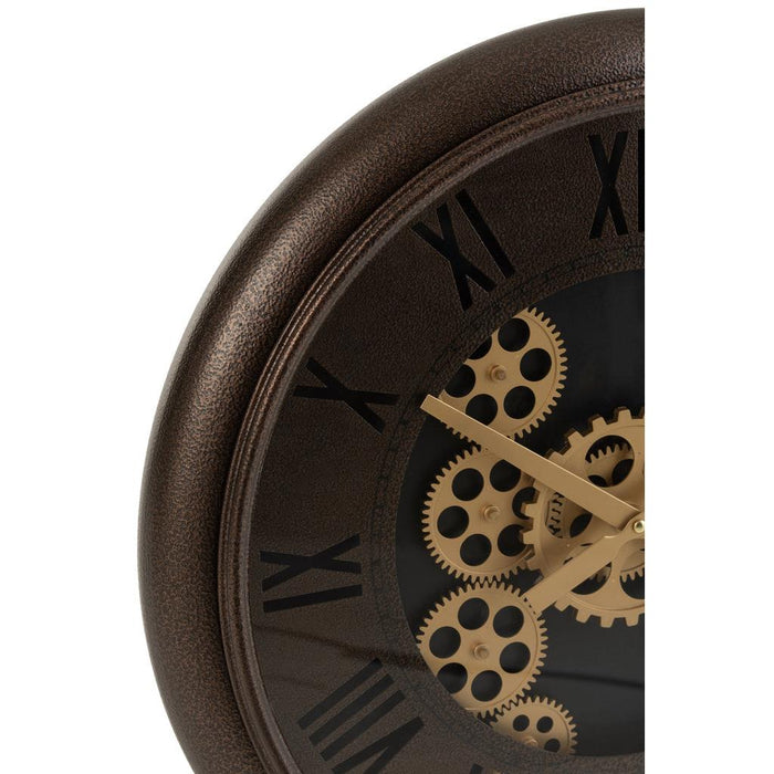 Klok Bruin Kunststof 52 cm-Klokken-J-Line