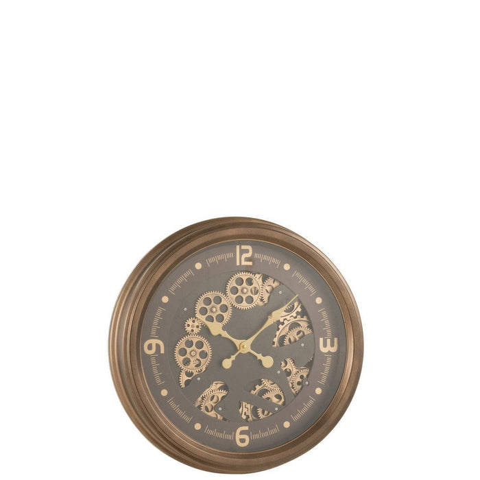 Klok Bruin Kunststof Antiek 52 cm-Wanddecoratie-J-Line