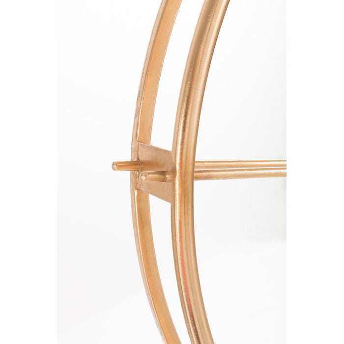 Klok Bruin Metaal Rond 80 cm 80x80x9 cm-Klokken-J-Line