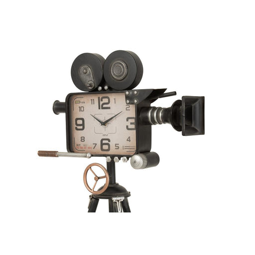 Klok Camera On Tripod IJzer Zwart 56x56x107.5 cm-Klokken-J-Line