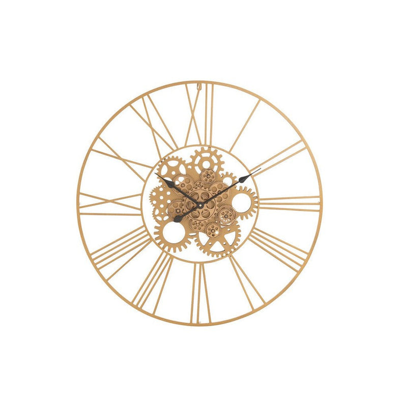 Klok Goud Kunststof Rond 80 cm 80x80x4 cm-Klokken-J-Line