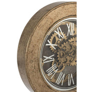Klok Goud Mdf Antiek 50 cm 50x50x8 cm-Klokken-J-Line