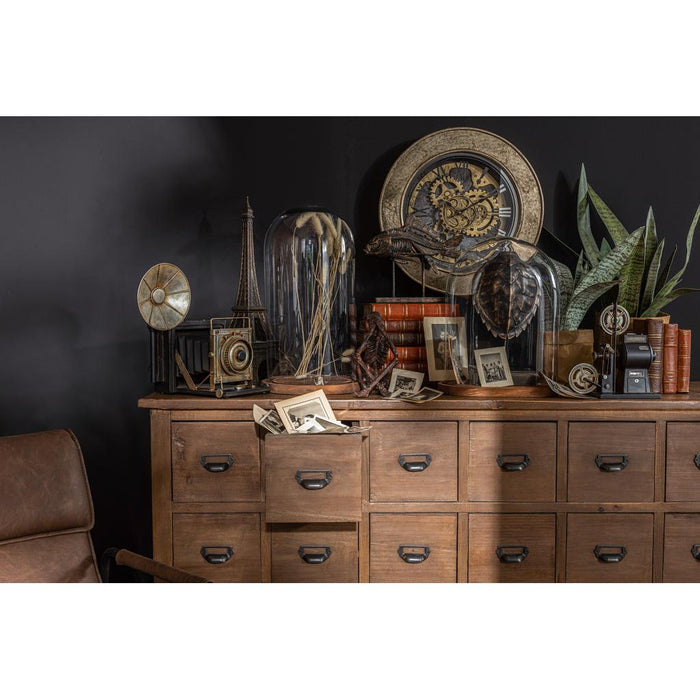 Klok Goud Mdf Antiek 50 cm-Klokken-J-Line