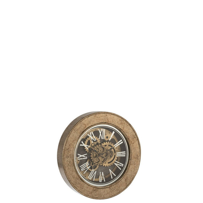 Klok Goud Mdf Antiek 50 cm-Wanddecoratie-J-Line