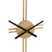 Klok Goud Metaal Ovaal 126x92 cm-Klokken-J-Line