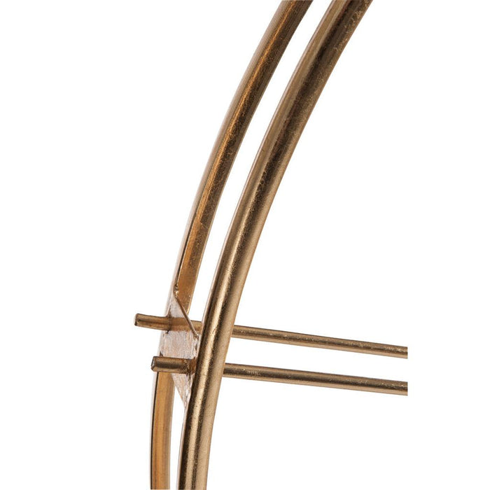 Klok Goud Metaal Rond 127 cm 127x127x10.5 cm-Klokken-J-Line