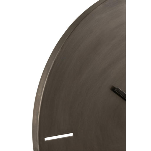 Klok Grijs Ijzer Rond 76 cm 76.5x76.5x4 cm-Klokken-J-Line