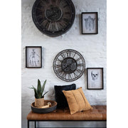 Klok Grijs Kunststof Antiek 60 cm 60x60x7 cm-Klokken-J-Line