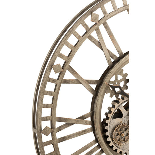 Klok Grijs Kunststof Antiek 60 cm-Wanddecoratie-J-Line