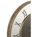 Klok MDF, Glas Goud 80x80x6 cm-Klokken-J-Line