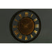 Klok MDF, Glas Goud 80x80x6 cm-Klokken-J-Line