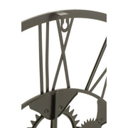 Klok Romeinse cijfers Wheels Metaal Zwart S 4x60x60 cm-Klokken-J-Line