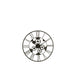 Klok Romeinse cijfers Wheels Metaal Zwart S-Klokken-J-Line