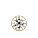 Klok Romeinse cijfers Wheels Metaal/Hout Zwart S 4.5x60x60 cm-Klokken-J-Line