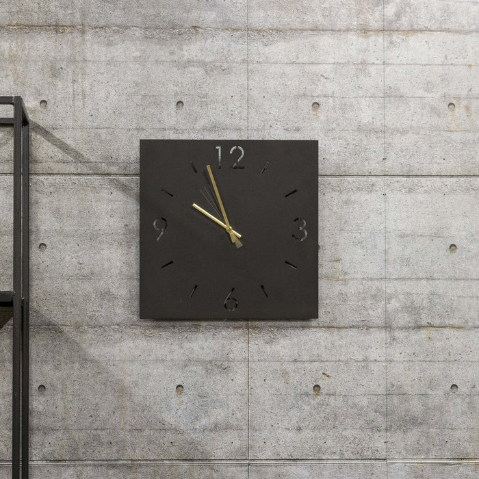 Klok TIME 40 x 40 Staal Zwart 40x3x40cm Spinder Design-Klokken-Spinder