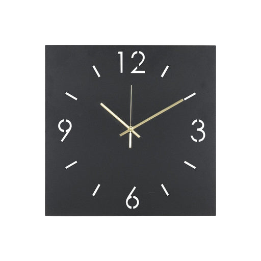 Klok TIME 40 x 40 Staal Zwart 40x3x40cm Spinder Design-Klokken-Spinder