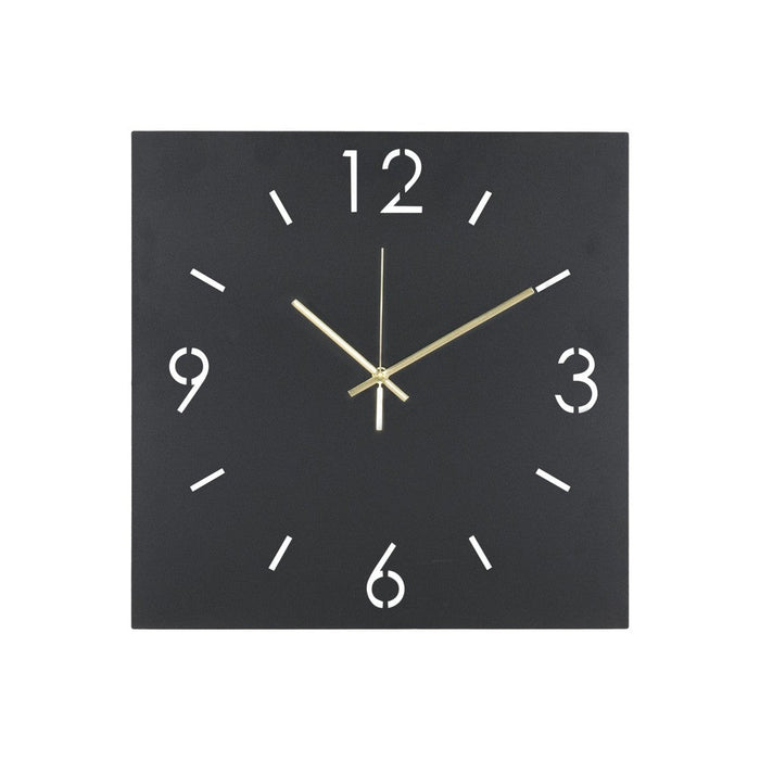 Klok TIME 40 x 40 Staal Zwart 40x3x40cm Spinder Design-Klokken-Spinder