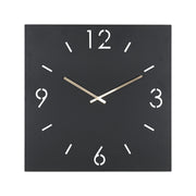 Klok TIME 60 x 60 Staal Zwart 60x3x60cm Spinder Design-Klokken-Spinder
