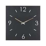 Klok TIME 60 x 60 Staal Zwart 60x3x60cm Spinder Design-Klokken-Spinder