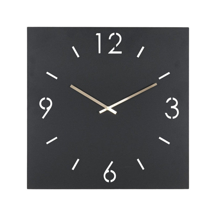 Klok TIME 60 x 60 Staal Zwart 60x3x60cm Spinder Design-Klokken-Spinder
