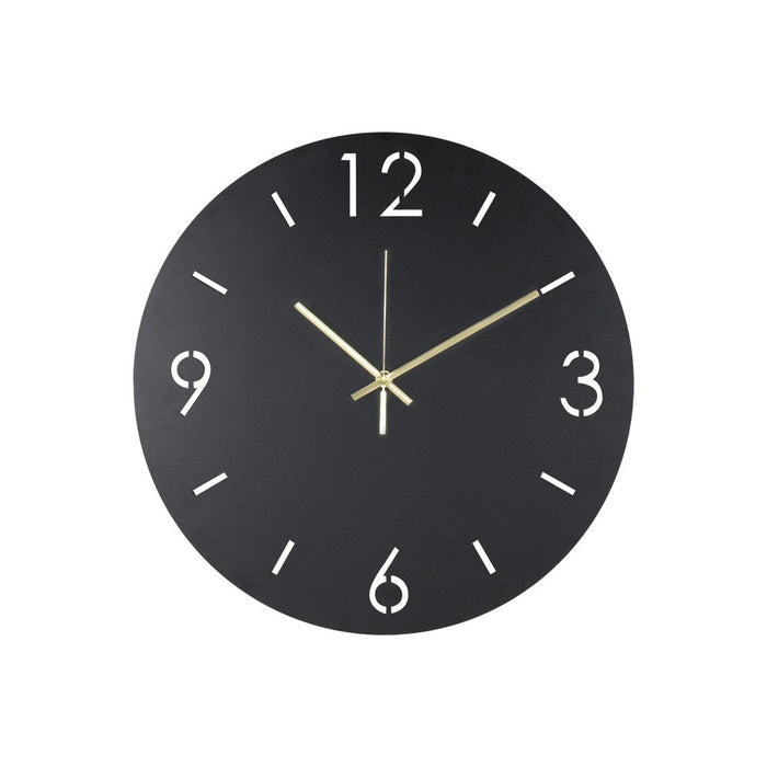 Klok TIME Ø 40 Staal Zwart 40x3x40cm Spinder Design-Klokken-Spinder