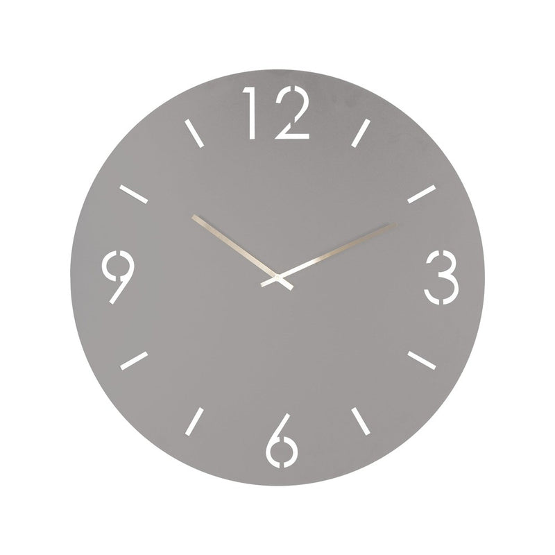 Klok TIME Ø 60 Staal Silky Taupe 60x3x60cm Spinder Design-Klokken-Spinder