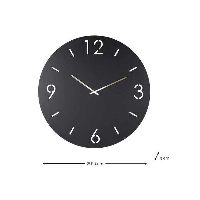 Klok TIME Ø 60 Staal Silky Taupe 60x3x60cm Spinder Design-Wanddecoratie-Spinder
