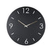 Klok TIME Ø 60 Staal Zwart 60x3x60cm Spinder Design-Klokken-Spinder