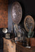 Klok Wereldkaart mdf antiek goud/zwart large-Klokken-J-Line