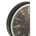 Klok World Map MDF Antiek Goud/Zwart S-Klokken-J-Line