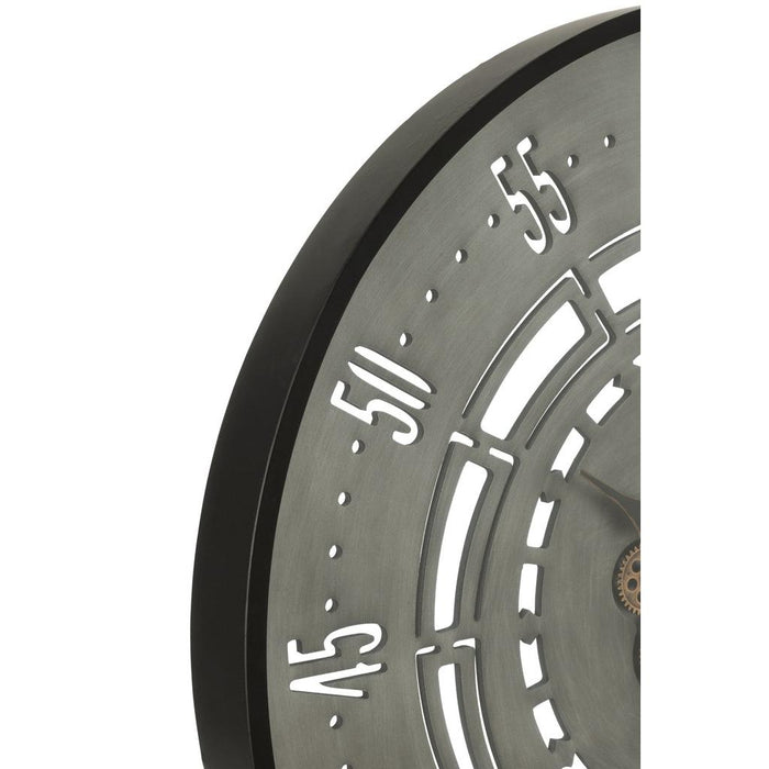 Klok Zwart Kunststof Rond 90 cm-Klokken-J-Line