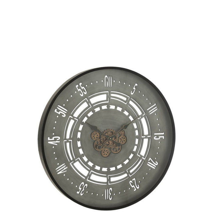 Klok Zwart Kunststof Rond 90 cm-Klokken-J-Line