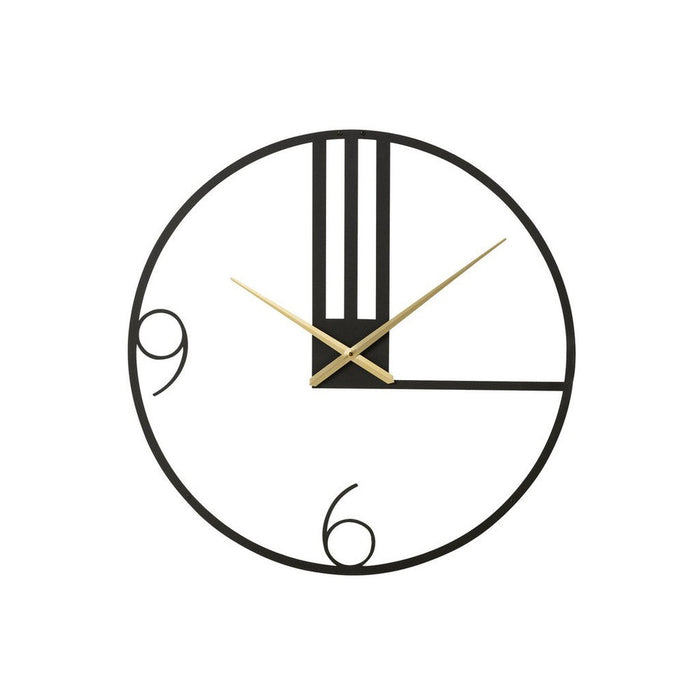 Klok Zwart Metaal L 69 cm - Metaal(100%) - 30013-Klokken-J-Line