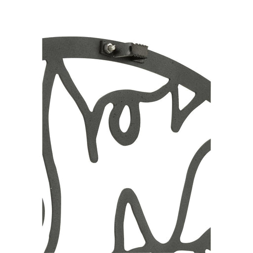 Klok Zwart Metaal L 69 cm - Metaal(100%) - 30015-Klokken-J-Line