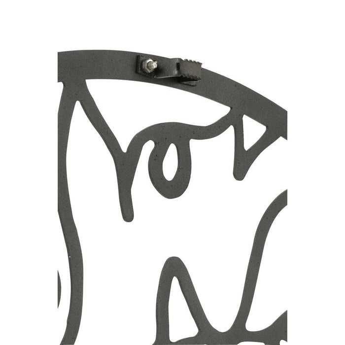 Klok Zwart Metaal L 69 cm - Metaal(100%) - 30015-Klokken-J-Line