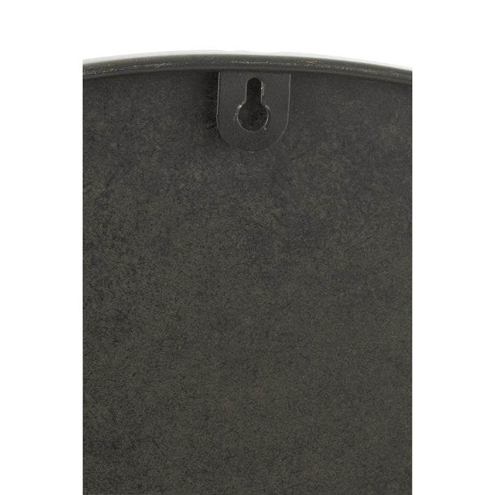 Klok Zwart Metaal Rond 58 cm-Klokken-J-Line