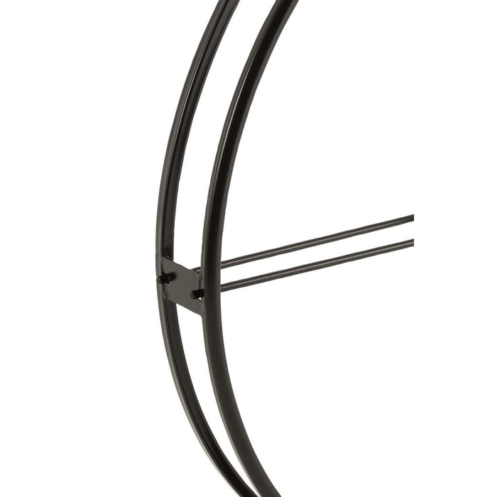 Klok Zwart Metaal Rond 80 cm-Klokken-J-Line