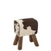 Kruk Cow Mango Hout | Fur Zwart | Wit-Krukjes-J-Line