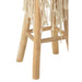 Kruk Fringes Hout | Macrame Wit-Krukjes-J-Line