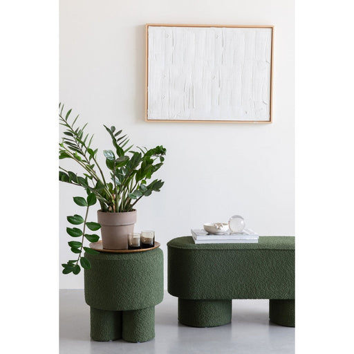 Kruk Marcos Polyester Groen Ø40x44 cm-Krukken-Creating Home