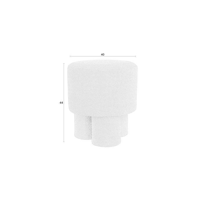 Kruk Marcos Polyester Groen Ø40x44 cm-Krukken-Creating Home