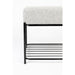 Kruk Milou Rectangular MDF, Pine hout, Polyester Grijs 50x35 cm