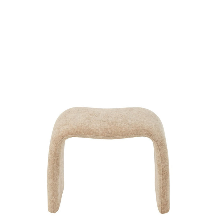 Kruk N Shape Textiel Beige-Krukjes-J-Line