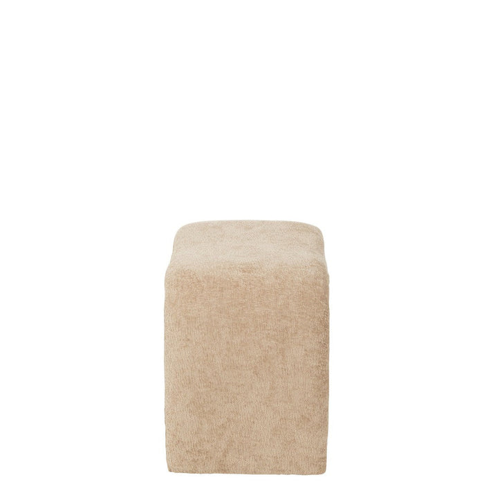 Kruk N Shape Textiel Beige-Krukjes-J-Line