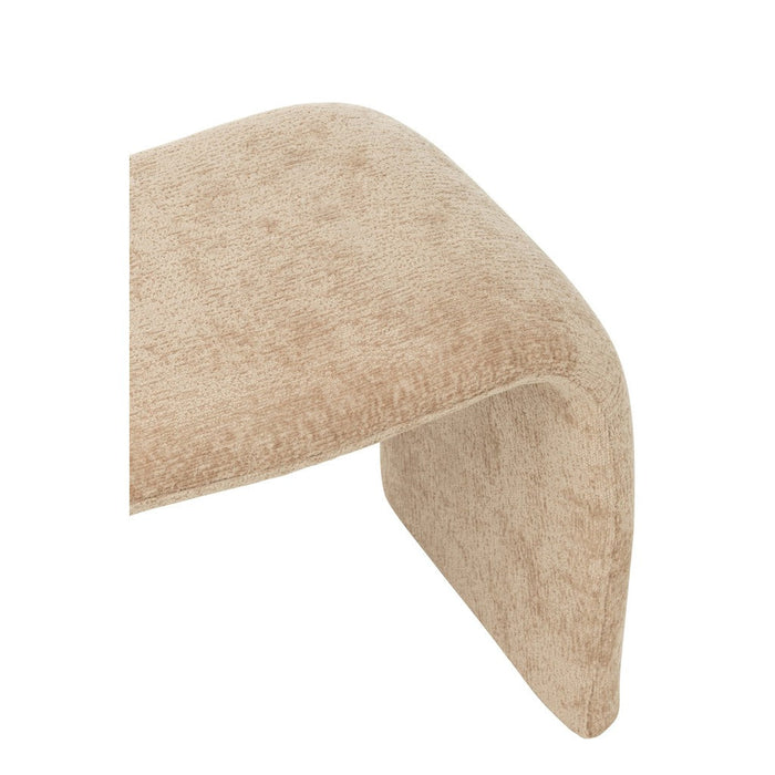 Kruk N Shape Textiel Beige-Krukjes-J-Line