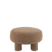 Kruk Rond Teddy Poten Velvet Brown-Krukjes-J-Line